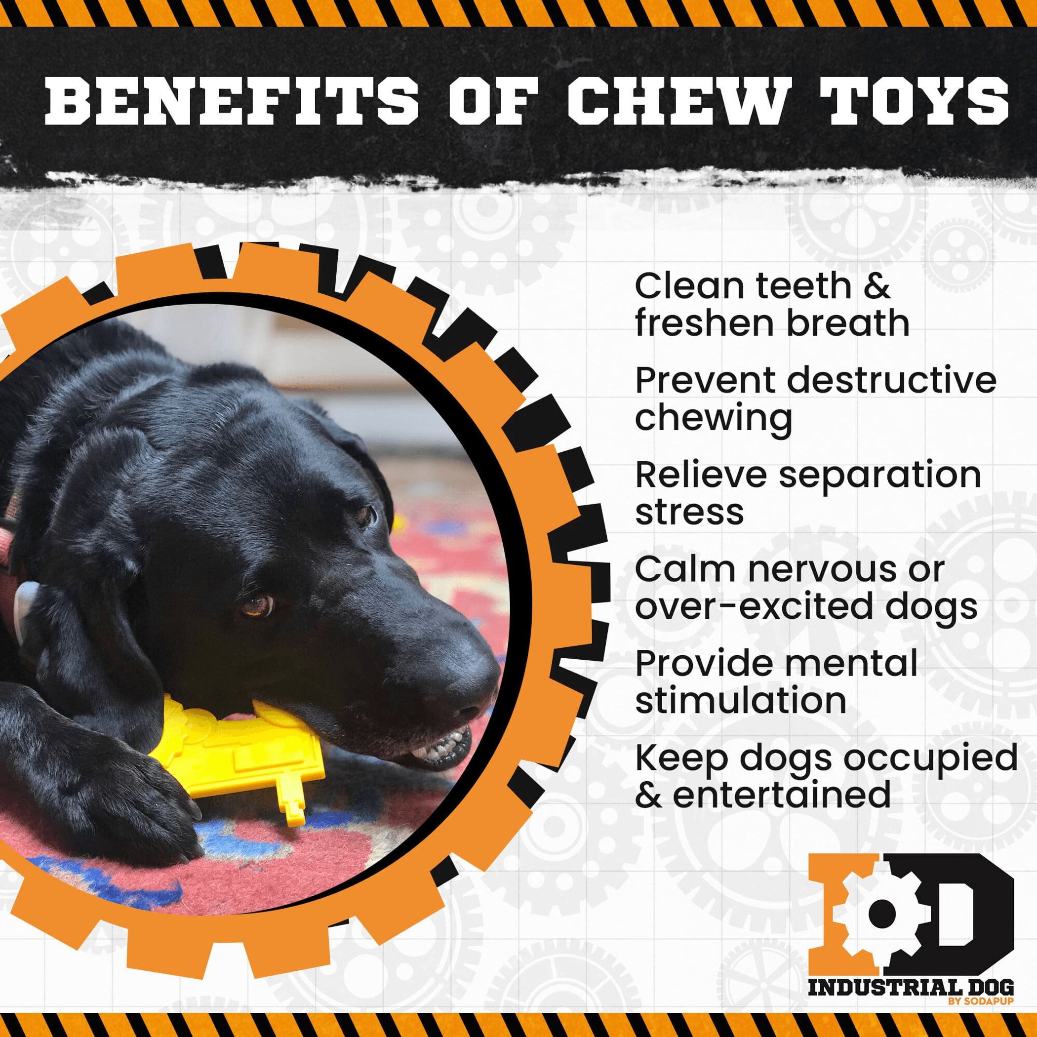 ID Tractor Ultra-Durable Nylon Chew Toy for Aggressive Dogs-4