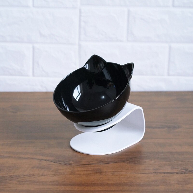 Cat Double Bowl Cat Food Bowl Protects Cervical Vertebra - Pawsentialshub