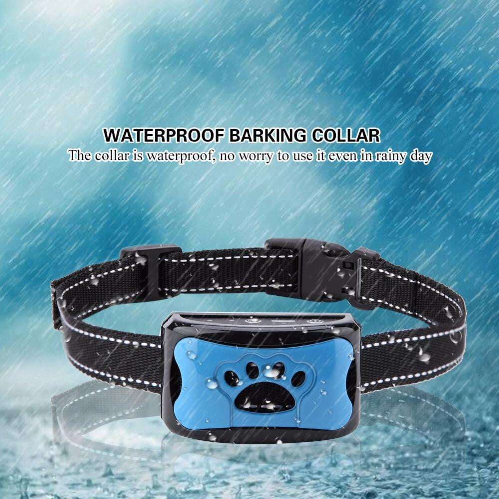 Anti Bark Collar Stop Dog Barking Sound Vibration S-M-L Adjustable Rechargeable Pawsentialshub