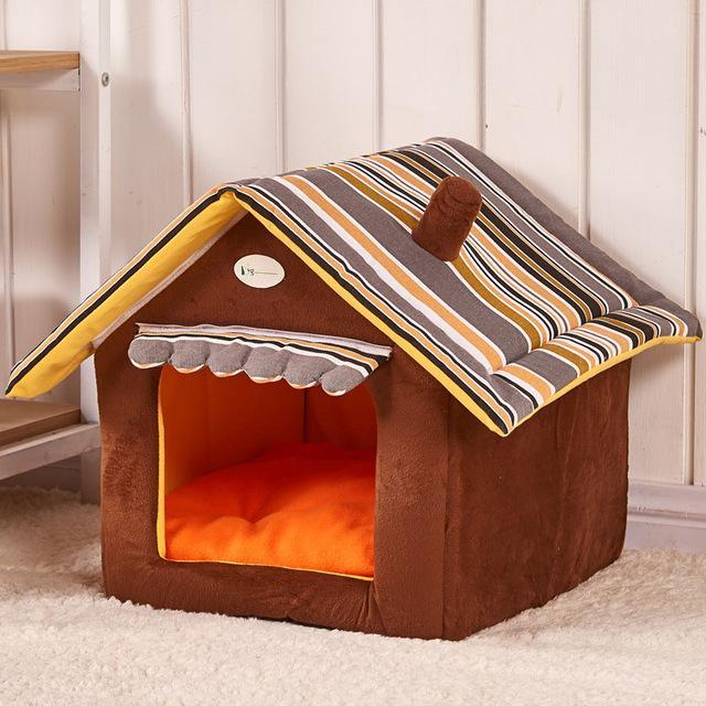 New Fashion Striped Removable Cover Mat Dog House Dog Beds For Small Medium Dogs Pet Products House Pet Beds for Cat - Pawsentialshub