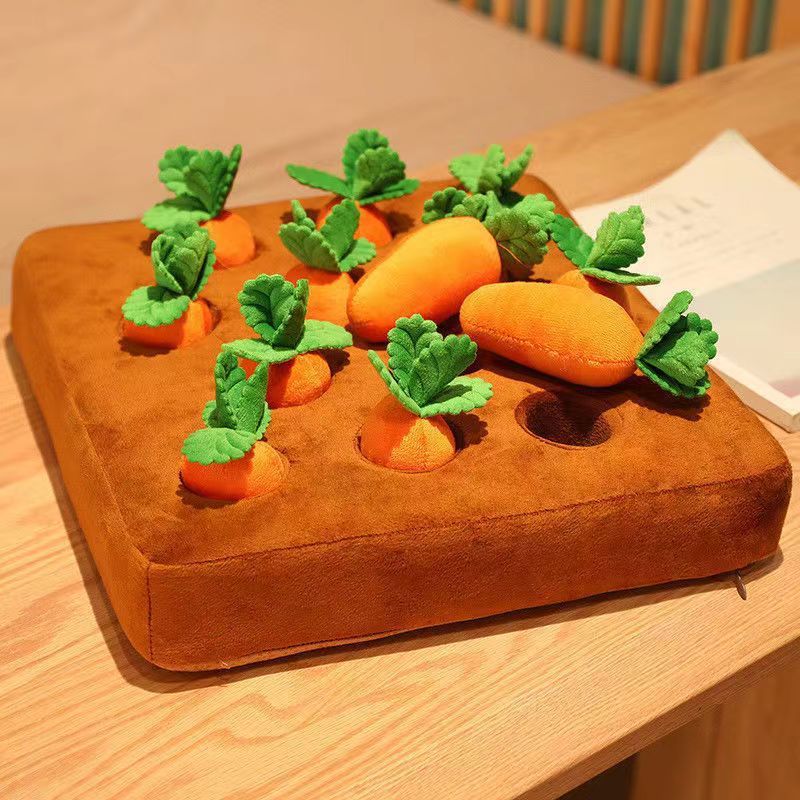 Pet Dog Toys Carrot Plush Toy Vegetable Chew Toy For Dogs Snuffle Mat For Dogs Cats Durable Chew Puppy Toy Dogs Accessories - Pawsentialshub