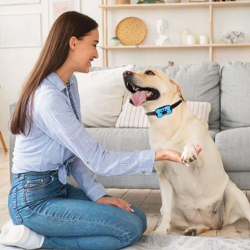 Anti Bark Collar Stop Dog Barking Sound Vibration S-M-L Adjustable Rechargeable Pawsentialshub