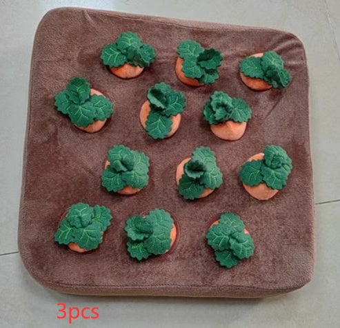 Pet Dog Toys Carrot Plush Toy Vegetable Chew Toy For Dogs Snuffle Mat For Dogs Cats Durable Chew Puppy Toy Dogs Accessories - Pawsentialshub