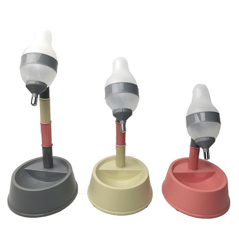 The New Dog Waterer Can Adjust The Height Of Pets And The Water And Feed All-in-one Cat Drinking Bowl Dog Supplies My Store