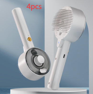 Animal Hair Remover Brush Dog And Cat Steam Brush Pet Self Cleaning Dog Brush Grooming Removes Cat Hairs Cat Dog Accessories Pet Products - Pawsentialshub