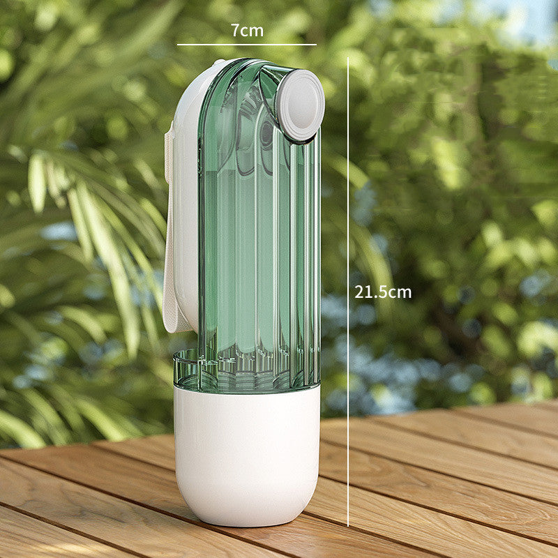 2 In 1 Pet Water Cup Segment Design Green Dog Walking Portable Drinking Cup Dog Feeding Supplies Pet Supplies Dog Walking Water Feeder Pets Products - Pawsentialshub