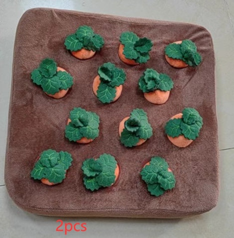 Pet Dog Toys Carrot Plush Toy Vegetable Chew Toy For Dogs Snuffle Mat For Dogs Cats Durable Chew Puppy Toy Dogs Accessories - Pawsentialshub