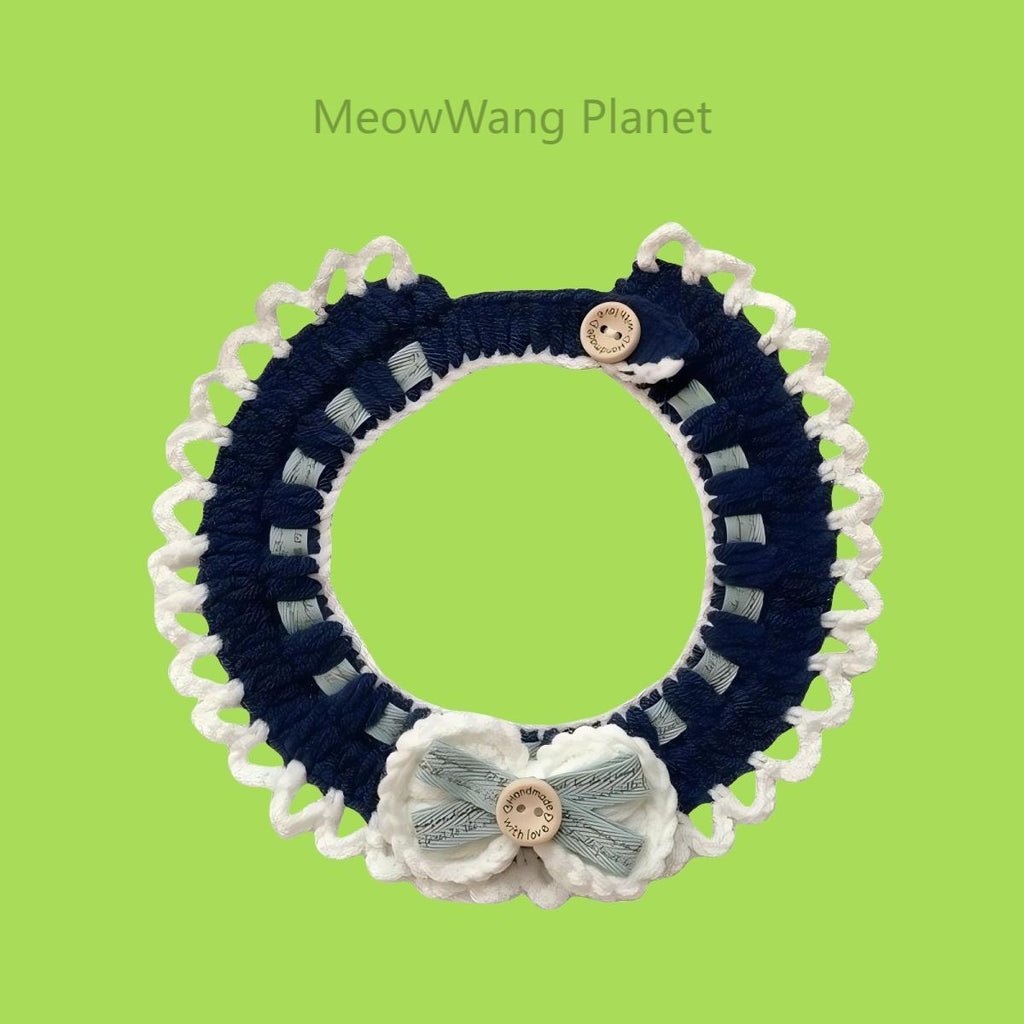 Handmade Knit Pet Scarf Cozy Neck Warmer For Cats Small Dogs Soft Crochet Scarf Luxury Pet Gift Pawsentianshub