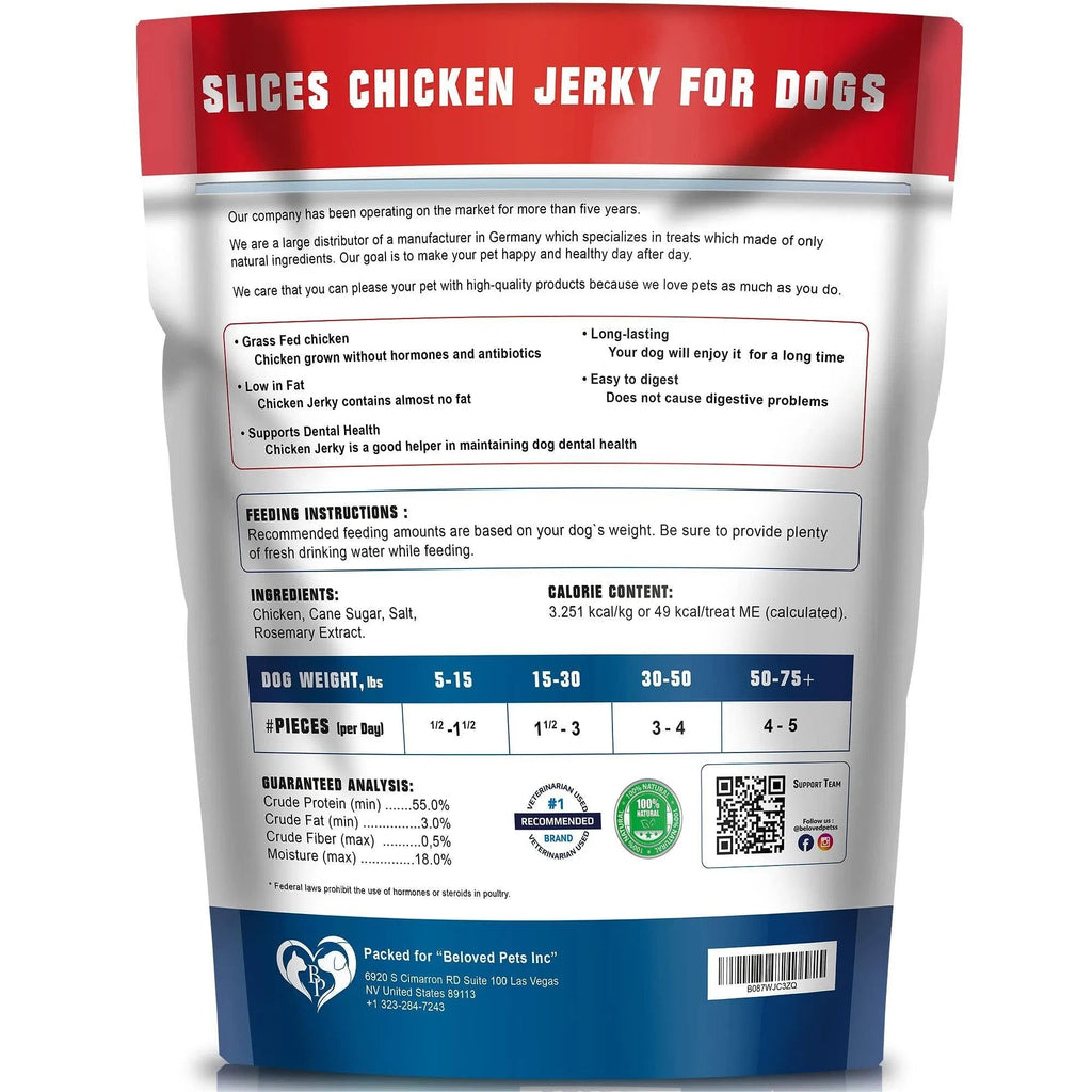 Chicken Jerky Dog Treats 1.5 Lb Human Grade Pet Snacks Grain Free Organic Meat All Natural High Protein Dried Strips Best Chews For Training Small & Large Dogs Pawsentialshub