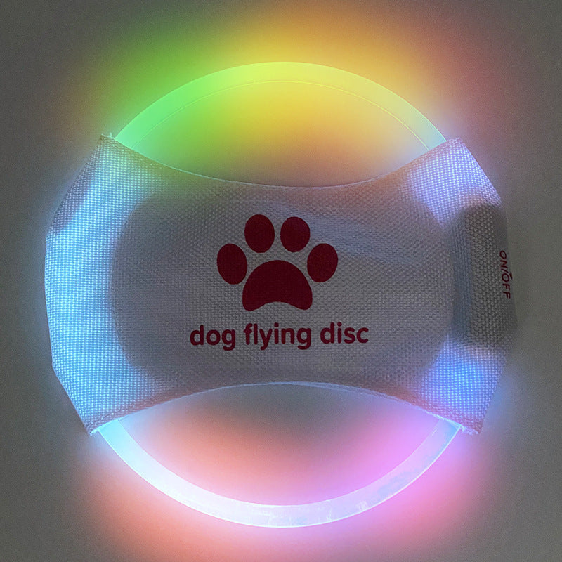 Dog Flying Discs Light Glowing LED LuminousTrainning Interactive Toys Game Flying Discs Dog Toy Pet Dog Accessories Pet Products - Pawsentialshub