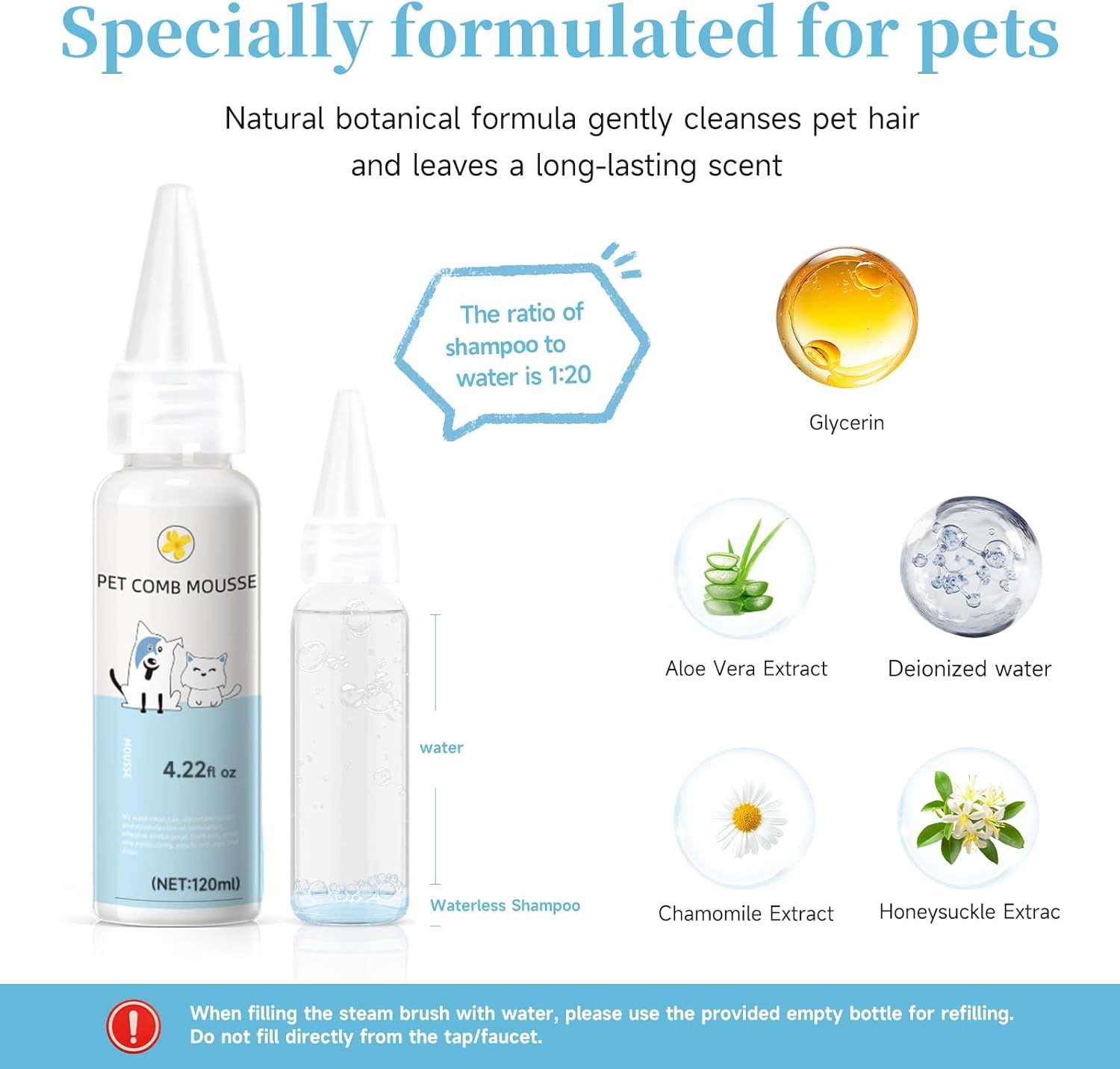 Universal Pet Steam Brush For Cats And Dogs 3-in-1 Spray Hair Removal Comb With Waterless Shampoo And Ear Towel,Tiktok, Amazon, Walmart Banned - Pawsentialshub