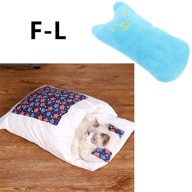 Cat Litter Winter Warm Cat Closed Removable And Washable Quilt Pawsentianshub