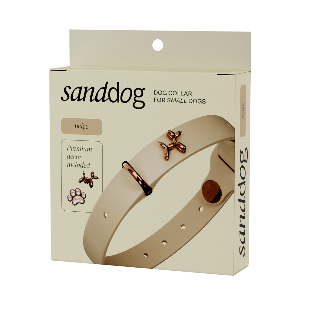 Ballon Beige Dog Collar | Premium Collar | SANDDOG-3