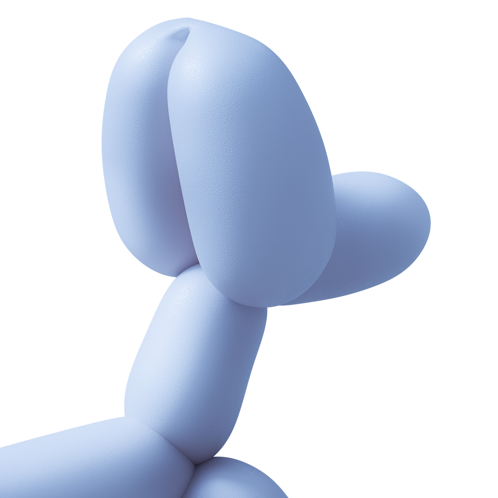 Balloon Dog Toy Blue-4