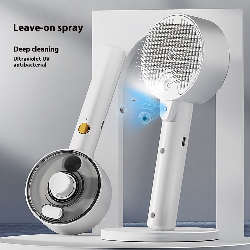Animal Hair Remover Brush Dog And Cat Steam Brush Pet Self Cleaning Dog Brush Grooming Removes Cat Hairs Cat Dog Accessories Pet Products - Pawsentialshub