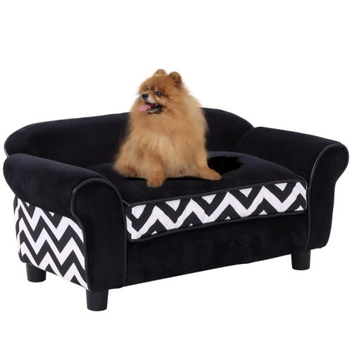 PawHut Dog Sofa Bed For XS-Sized Dogs, Cat Sofa With Soft Cushion, Pet Chair Lounge With Washable Cover, Removable Legs, Wooden Frame Pawsentianshub