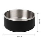 Dog Bowl, Stainless Steel Dog Food And Water Bowl With Non Slip Quiet Bottom, Easy To Clean, Dishwasher Safe, 42oz Pawsentialshub