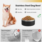 Dog Bowl, Stainless Steel Dog Food And Water Bowl With Non Slip Quiet Bottom, Easy To Clean, Dishwasher Safe, 42oz Pawsentialshub
