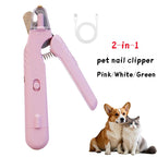 2 In 1 Pet Nail Clippers With Led Light Dog Cat Special Blood Line Scissors Multifunction Animals Paw Nail Trimmer Pet Supplies My Store