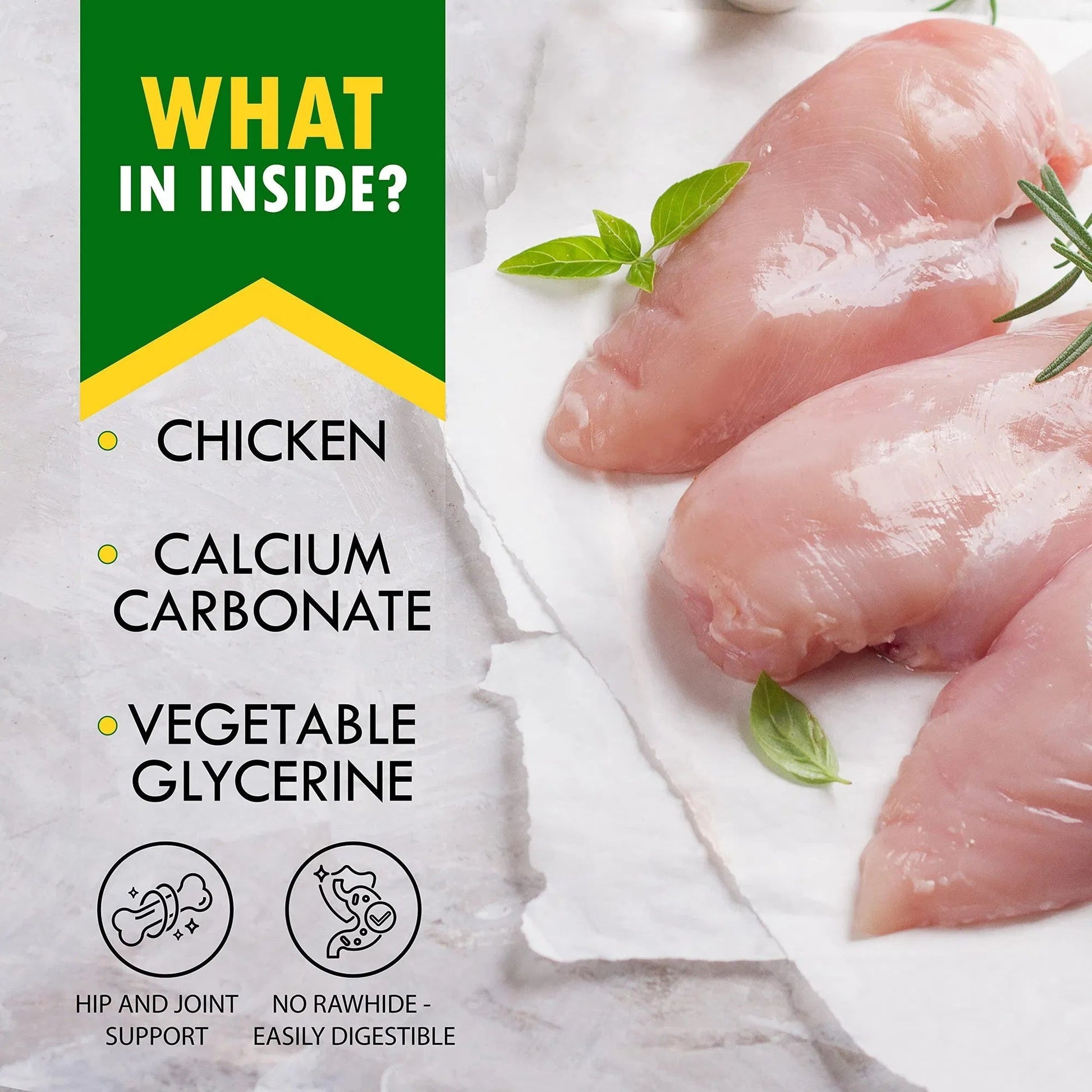 Dog Calcium Bones Wrapped Chicken & Rawhide Free Chew Treats Pet Healthy Dried Snacks Grain Free Organic Meat Chews For Training Small Large Dogs Pawsentialshub