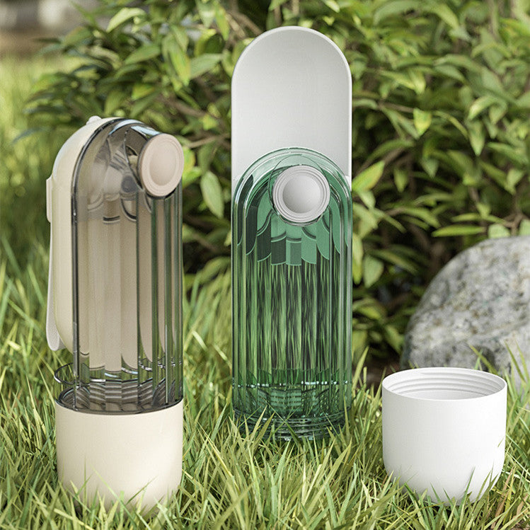 2 In 1 Pet Water Cup Segment Design Green Dog Walking Portable Drinking Cup Dog Feeding Supplies Pet Supplies Dog Walking Water Feeder Pets Products - Pawsentialshub
