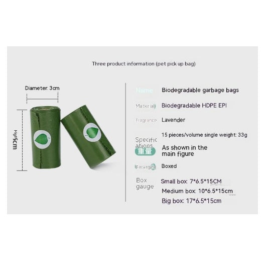 Pet Supplies Fragrance Degradable Pet Garbage Bag Pet Stool Bag Boxed With Dispenser - Pawsentialshub