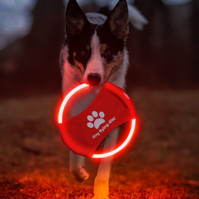 Dog Flying Discs Light Glowing LED LuminousTrainning Interactive Toys Game Flying Discs Dog Toy Pet Dog Accessories Pet Products - Pawsentialshub