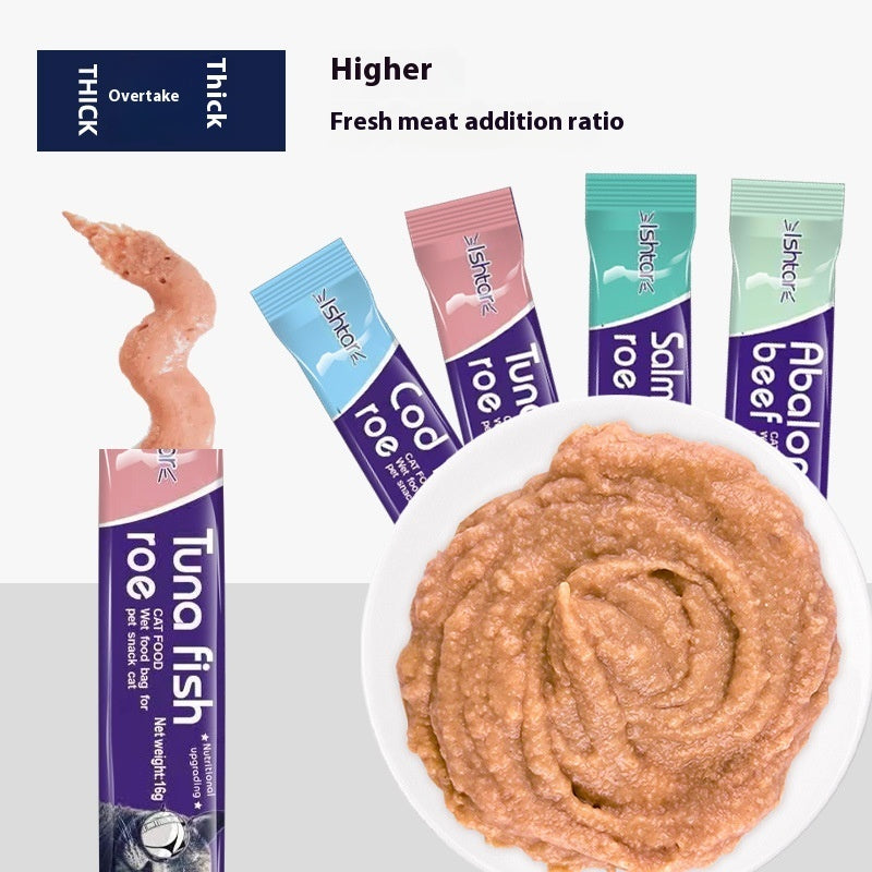 Cat Strip Kittens Nutrition Fat Hair Chin Wet Food Package Pet Cat Snacks Pawsentialshub