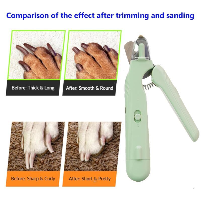 2 In 1 Pet Nail Clippers With Led Light Dog Cat Special Blood Line Scissors Multifunction Animals Paw Nail Trimmer Pet Supplies My Store