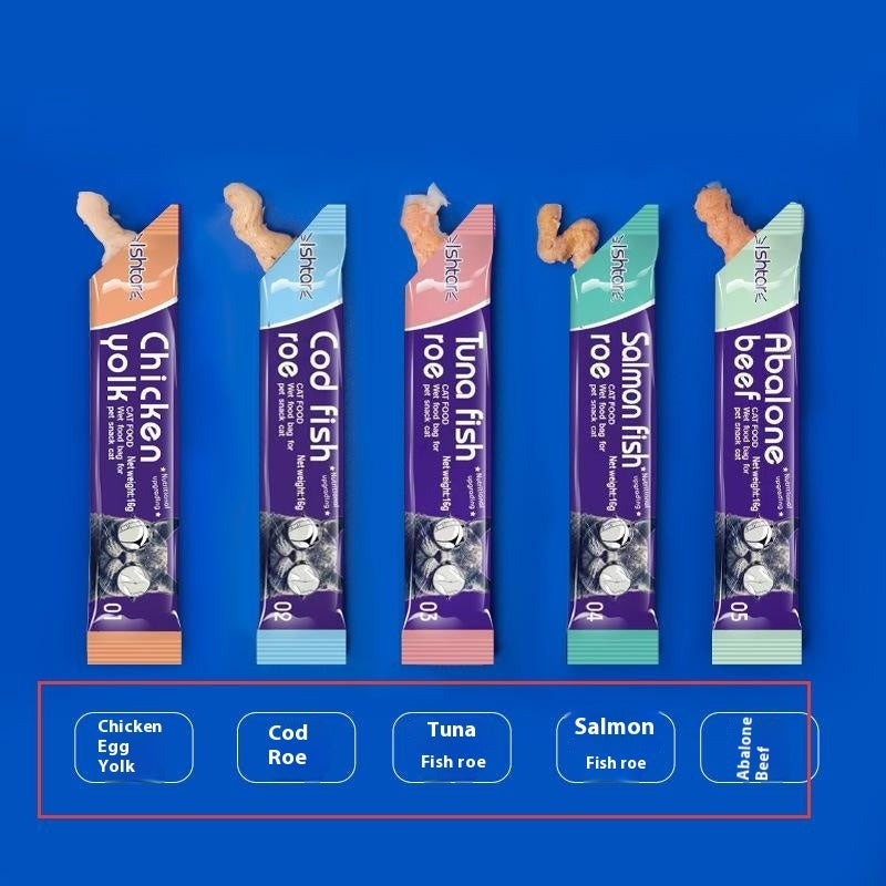 Cat Strip Kittens Nutrition Fat Hair Chin Wet Food Package Pet Cat Snacks Pawsentialshub