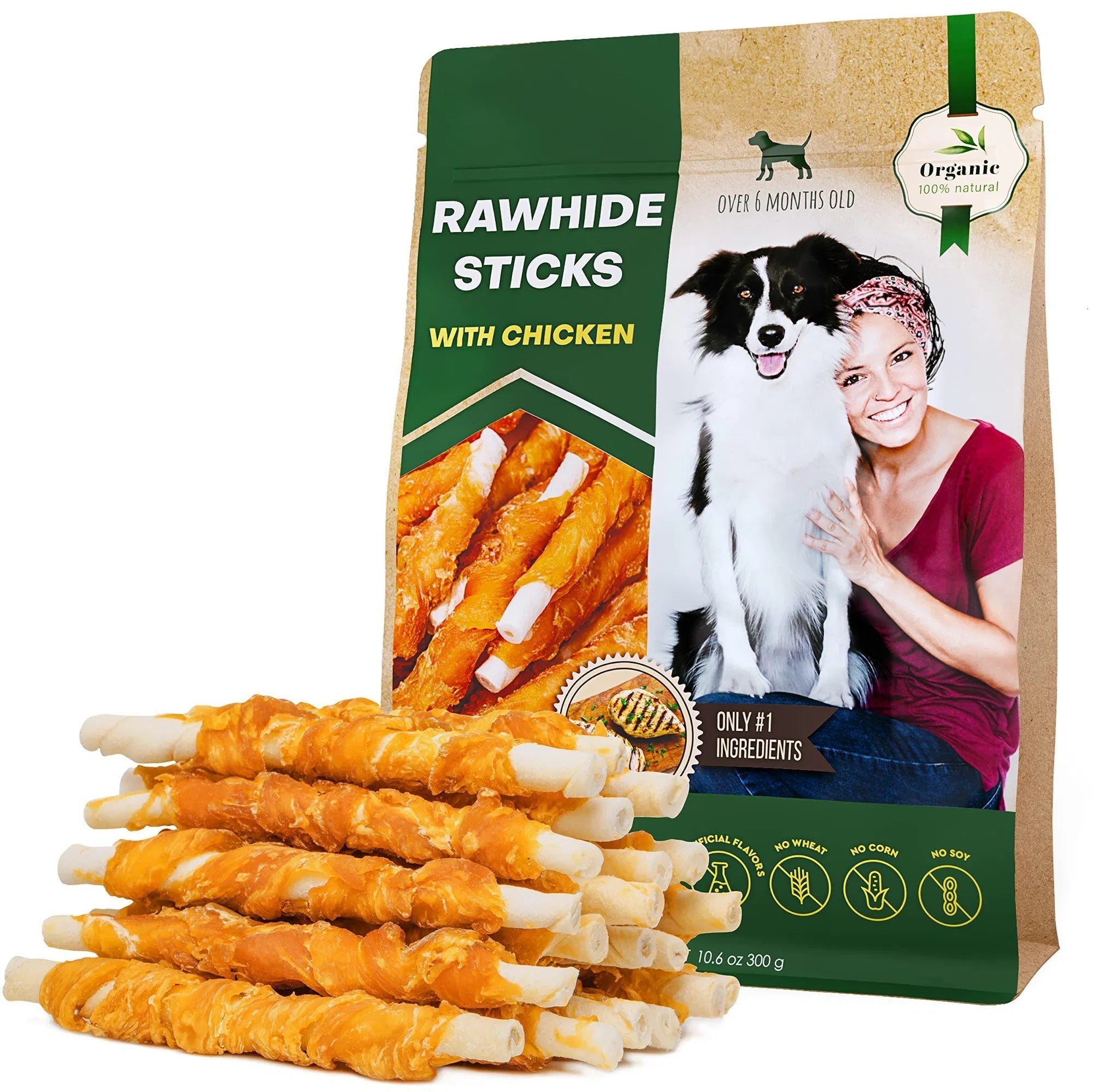 Dog Sticks Wrapped With Chicken & Pet Natural Chew Treats Grain Free Organic Meat & Human Grade Dried Snacks In Bulk For Training Small & Large Dogs Pawsentialshub