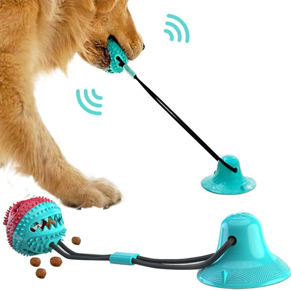 Dog Toys Silicon Suction Cup Tug Interactive Dog Ball Toy For Pet Chew Bite Tooth Cleaning Toothbrush Feeding Pet Supplies - Pawsentialshub