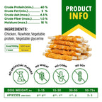 Dog Sticks Wrapped With Chicken & Pet Natural Chew Treats Grain Free Organic Meat & Human Grade Dried Snacks In Bulk For Training Small & Large Dogs Pawsentialshub