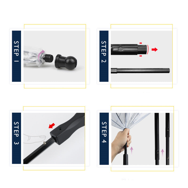 Dog's Transparent Umbrella With Traction Chain Removable Umbrella Pet Products - Pawsentialshub