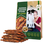 Dog Smoked Rawhide Sticks Wrapped Chicken Pet Natural Chew Treats Grain Free Organic Meat Healthy Human Grade Dried Snacks In Bulk Pawsentialshub
