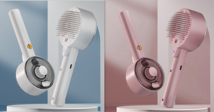 Animal Hair Remover Brush Dog And Cat Steam Brush Pet Self Cleaning Dog Brush Grooming Removes Cat Hairs Cat Dog Accessories Pet Products - Pawsentialshub