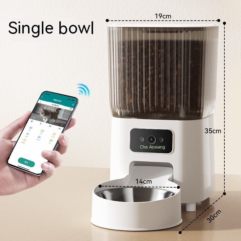 Automatic Pet Feeder Cat Intelligent Remote Control Cat Food Dog Food Timing Quantitative Video Monitoring Pet Feeding Machine - Pawsentialshub