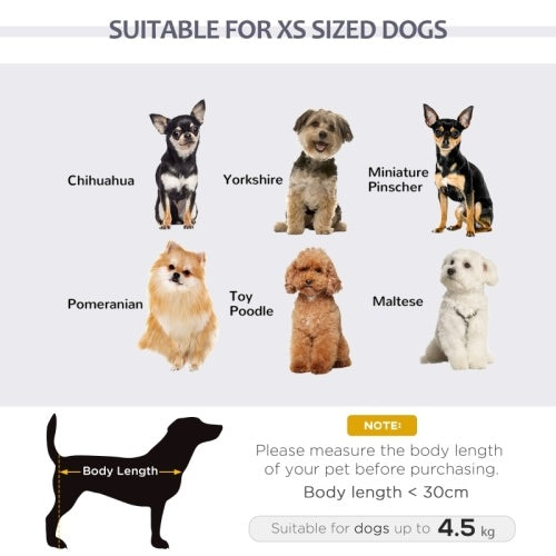 PawHut Dog Sofa Bed For XS-Sized Dogs, Cat Sofa With Soft Cushion, Pet Chair Lounge With Washable Cover, Removable Legs, Wooden Frame Pawsentianshub